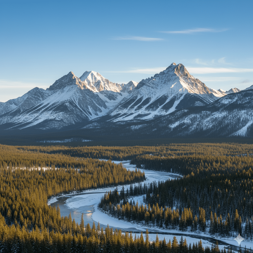 Borderline Personality Disorder: What It Is and How to Cope 1 Blue sky, snowy mountains with green trees and a river down below