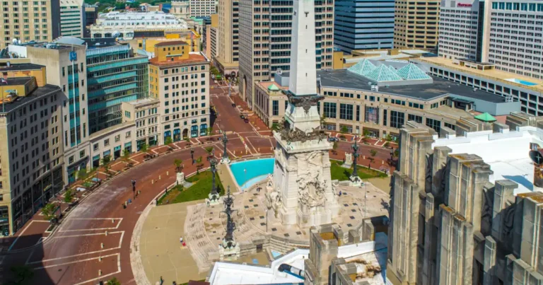 The circle in downtown indianapolis, Indiana 46202.