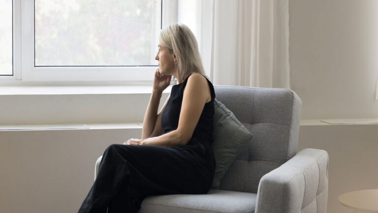 In Focus First woman patient in Indianapolis experiencing brain fog, adhd, and perimenopause.